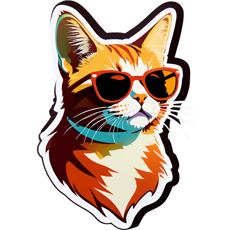 Cat with sunglasses emoji