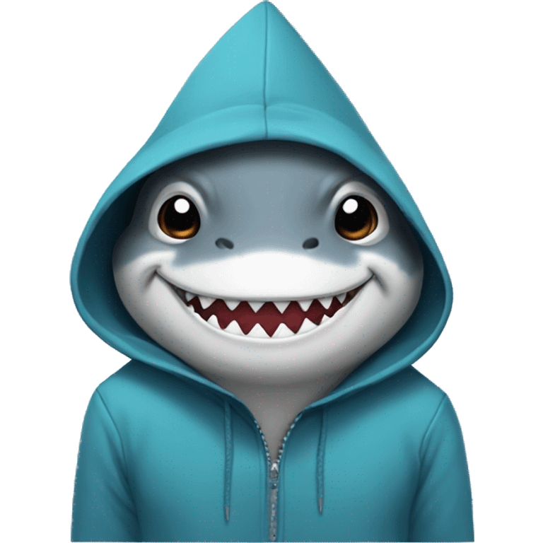 Shark in a hoodie  emoji