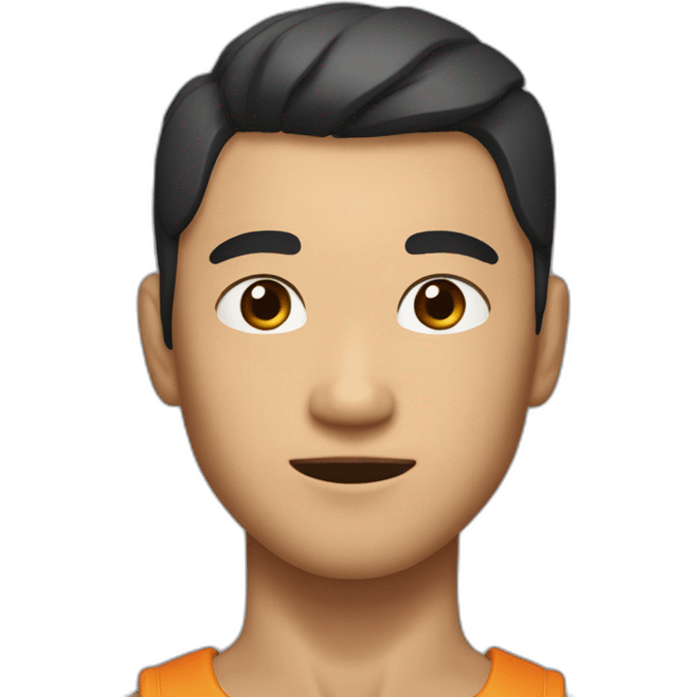 An Asian man with a strong build, a bit dark complexion, a square face, strong masseter muscles, and short, hard-cropped hair emoji