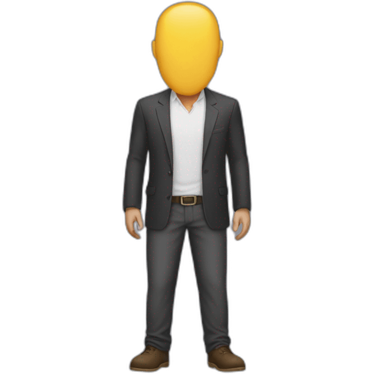 man with no head emoji