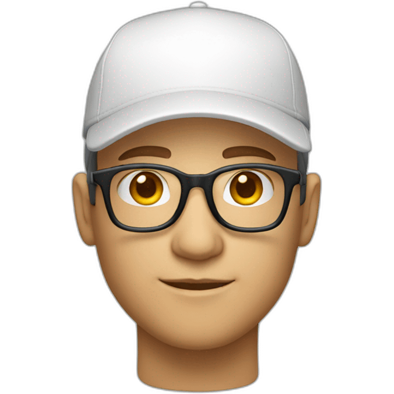 Product designer white male in cap and glasses emoji