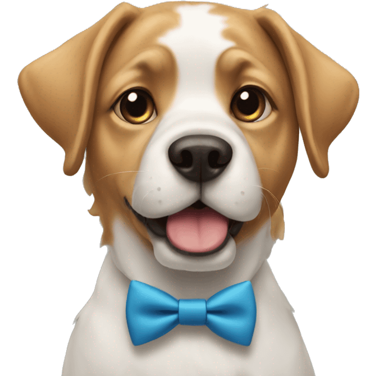 Dog wearing a bowtie emoji