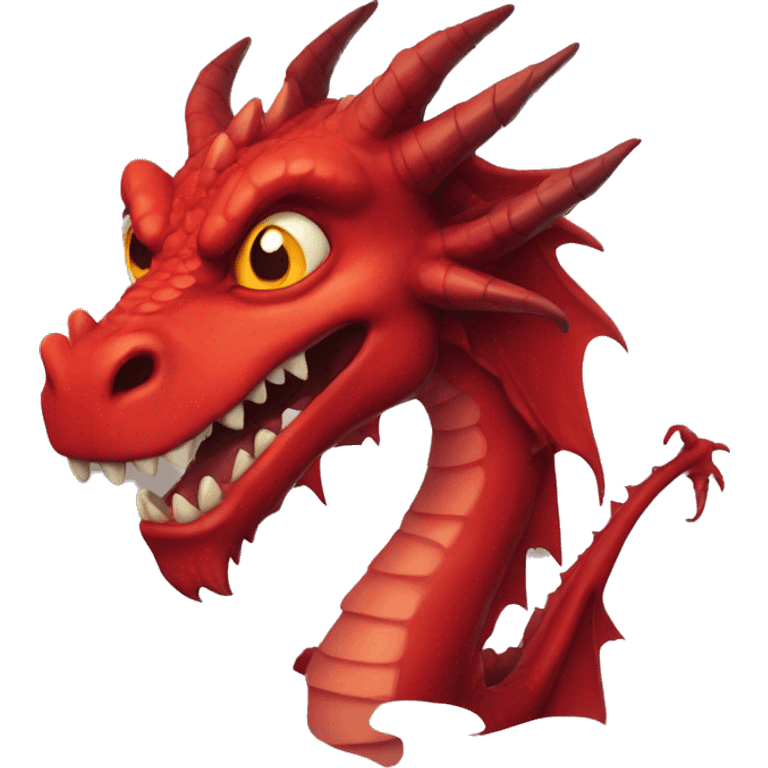 Scary red dragon  emoji