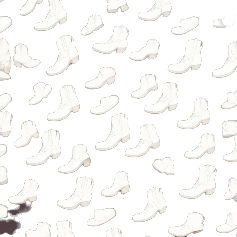 white cowgirl boots with pattern emoji