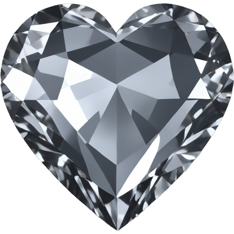 Heart shaped 56-carat gray diamond emoji