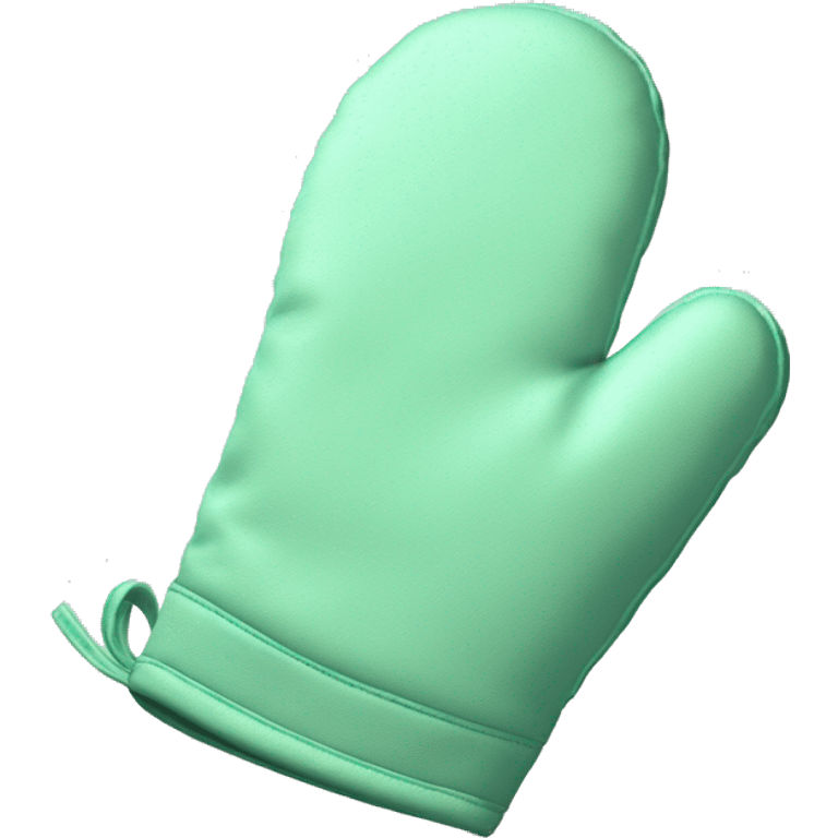 Realistic mint green oven mitt emoji