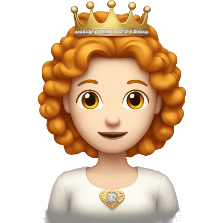 Ginger girl with crown emoji