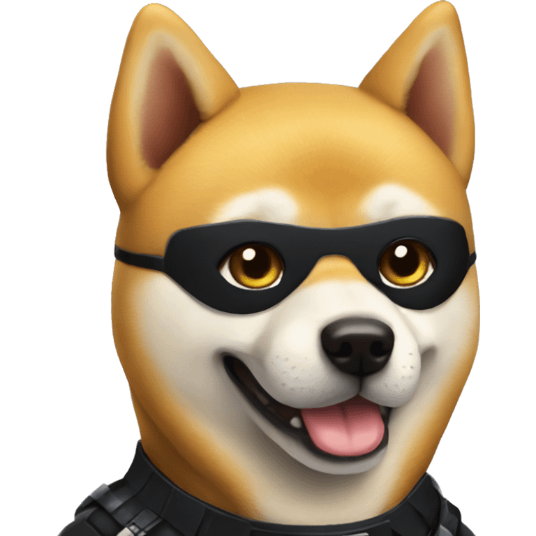 Shiba-inu in Batman suit  emoji