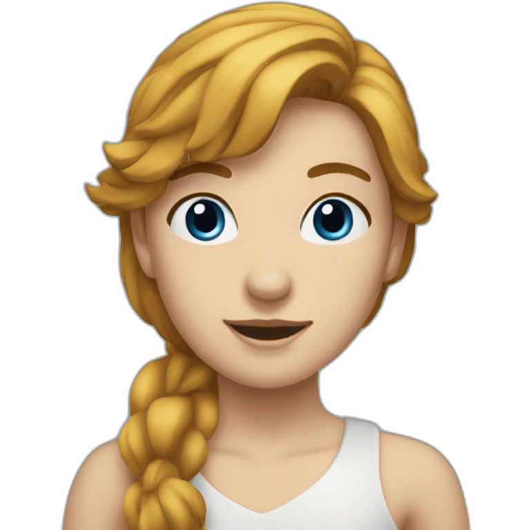 Le jeune Nicola à des grands chevaux bleu emoji