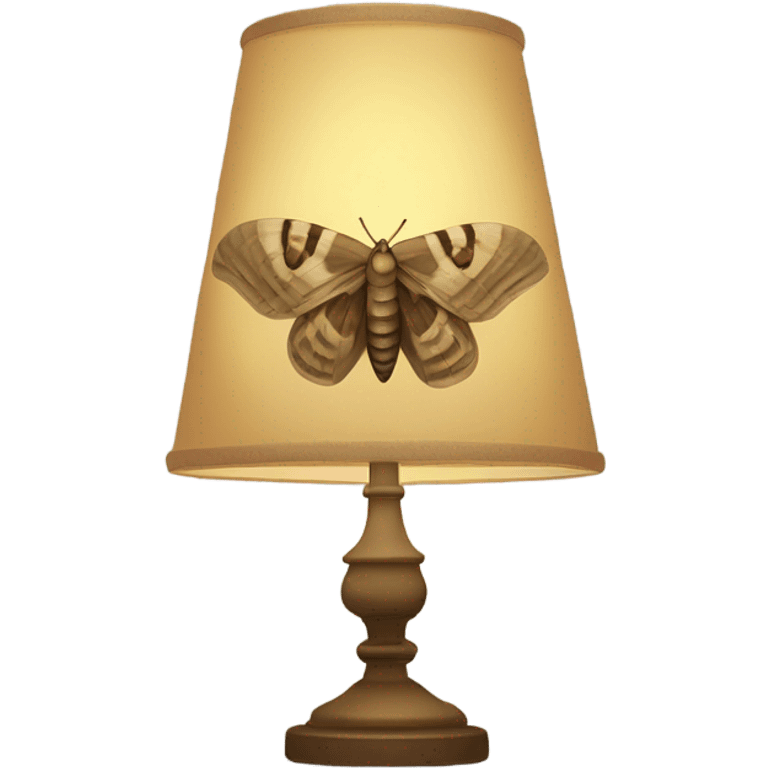 Moth on a lamp shade emoji