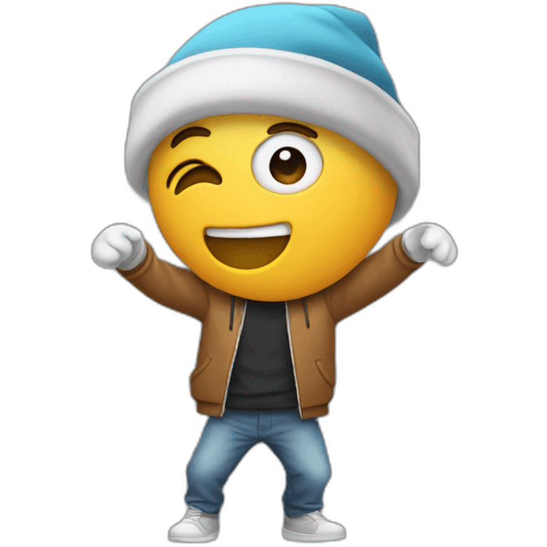 une personne qui fait un dab emoji