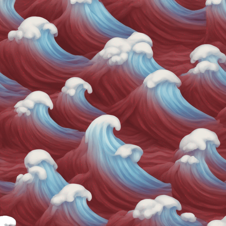 ocean waves that are red emoji