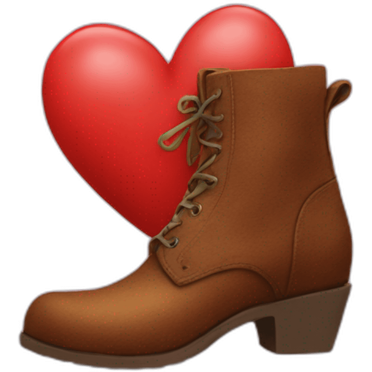 Heart shaped boot emoji