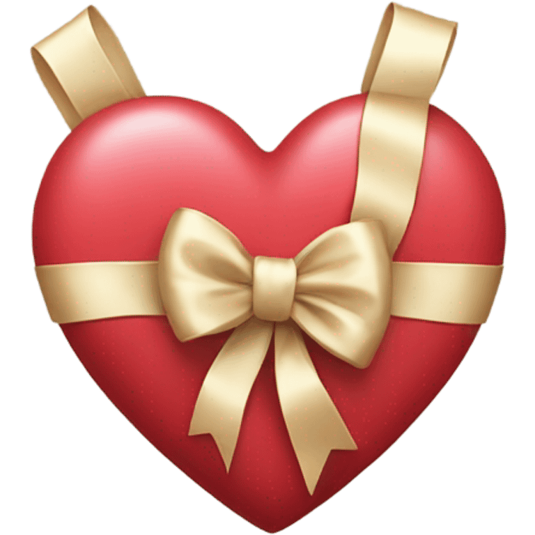 Aesthetic heart with bow  emoji