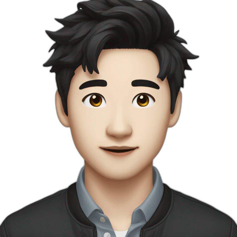 Henry Lau, dark hair, chinese, man emoji