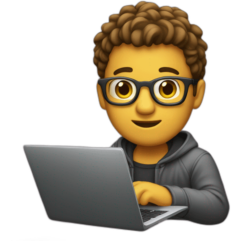 chico con una laptop emoji