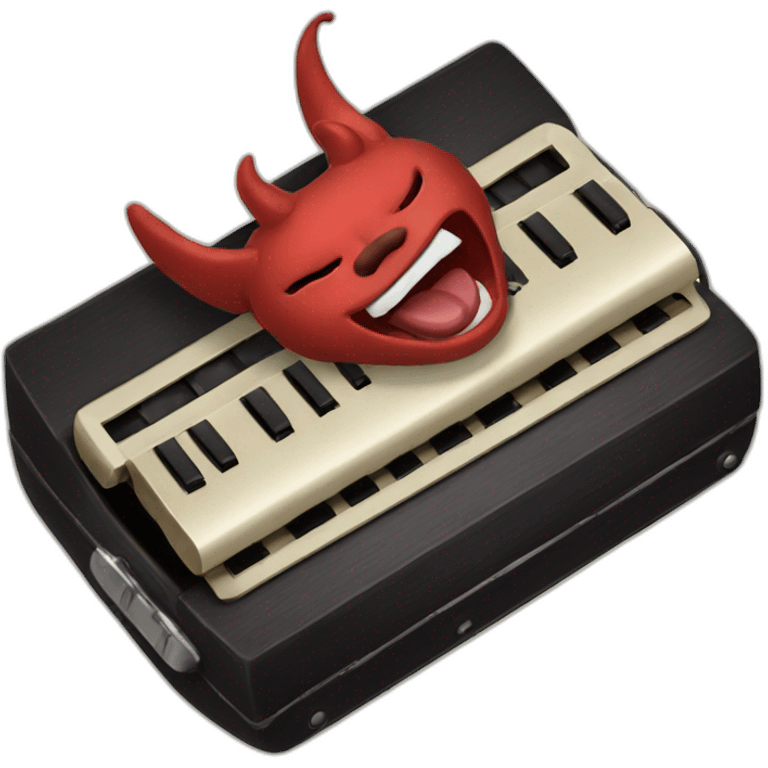 Devil harmonica emoji