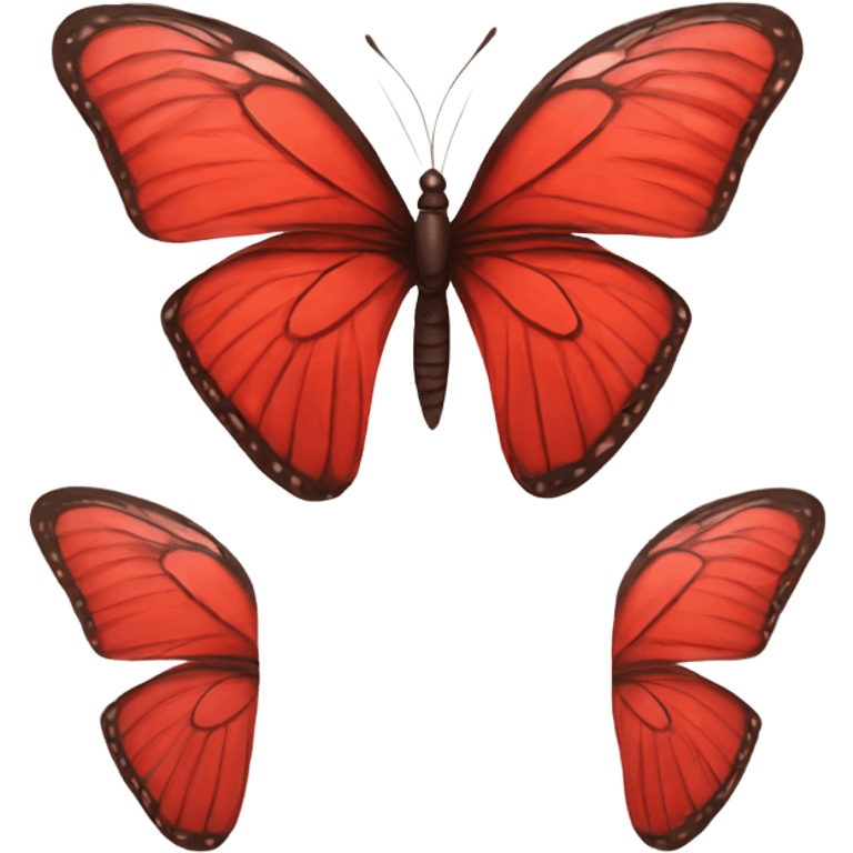 Red butterfly side angle emoji