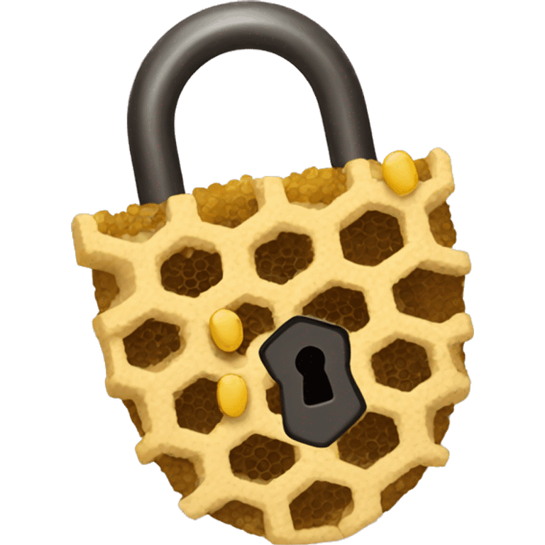 Lock made of bees emoji