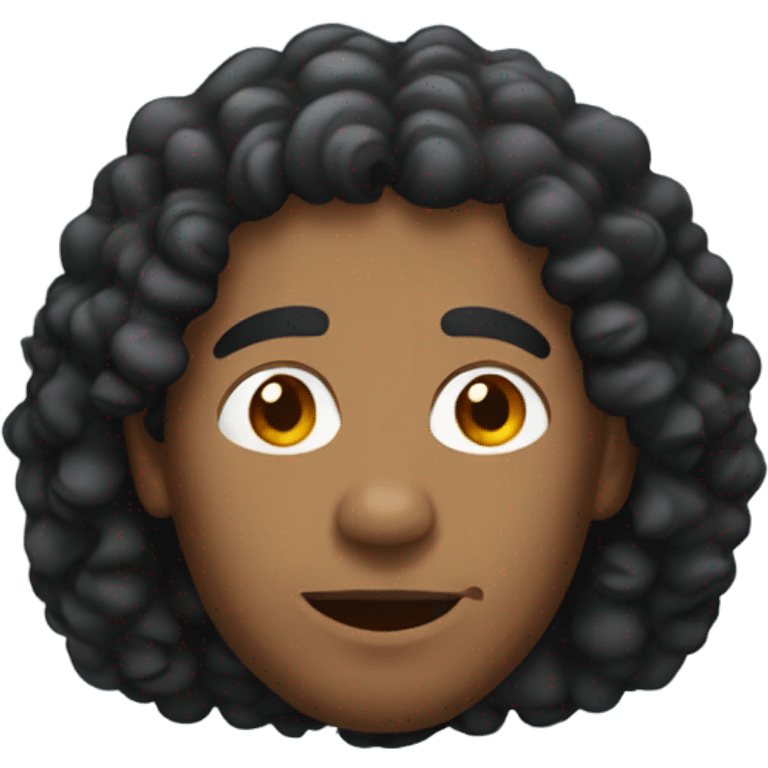 dominican man with meduim length curly hair  emoji