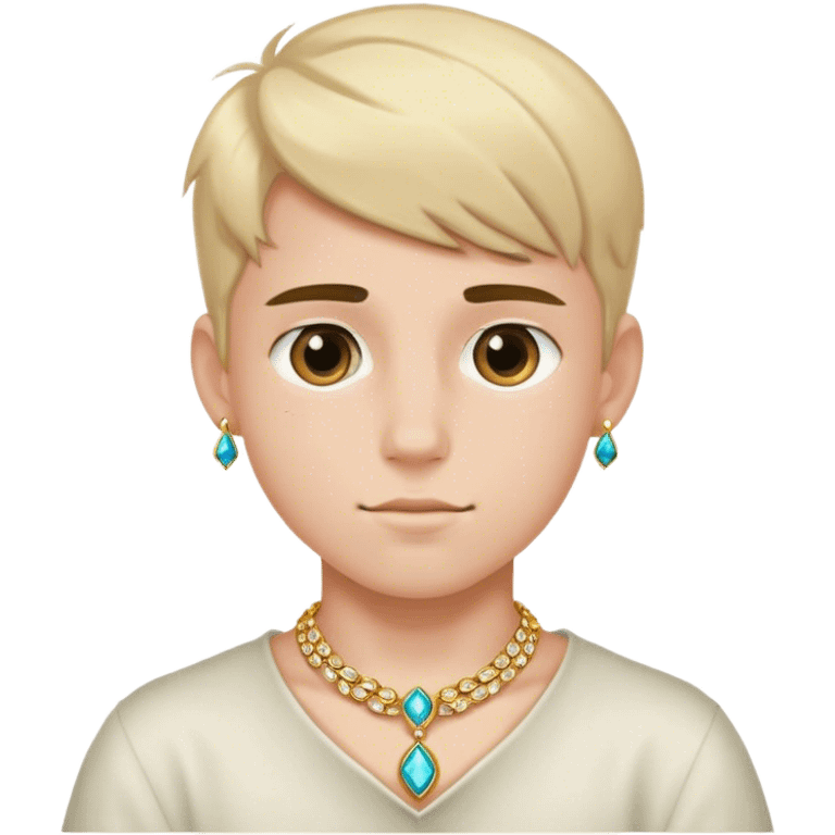 jewelry adorned boy portrait emoji