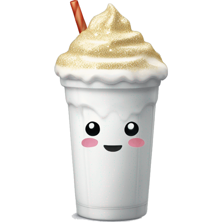 white sparkly milkshake emoji