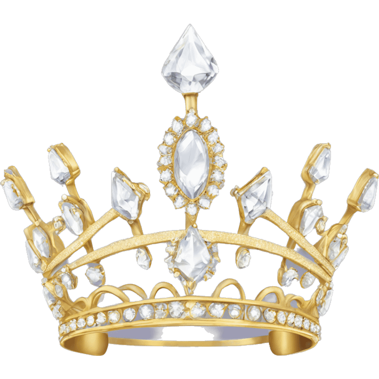 diamond crystal tiara gold dainty sparkle emoji