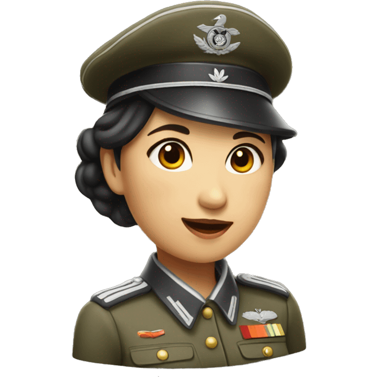 asian woman in ww2 german uniform emoji