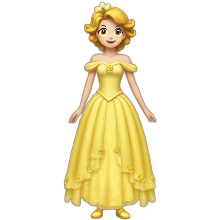 Princess daisy yelllow dess standing emoji