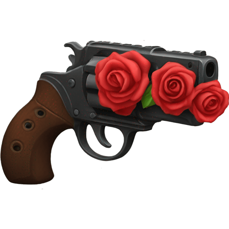 Red rose pistol  emoji