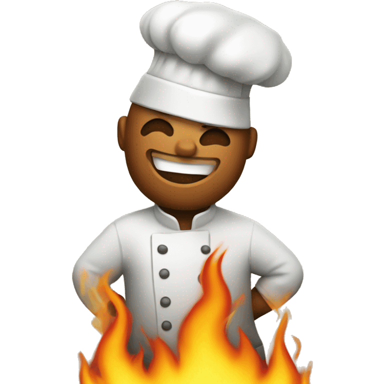 Chef on fire emoji