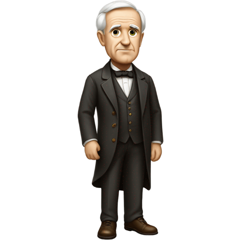 Thomas Edison  full body realistic standing emoji