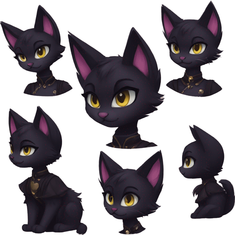 Edgy anthro tomboy black cat furry by Falvie, LiLaiRa, griffsnuff, AngieWolf emoji