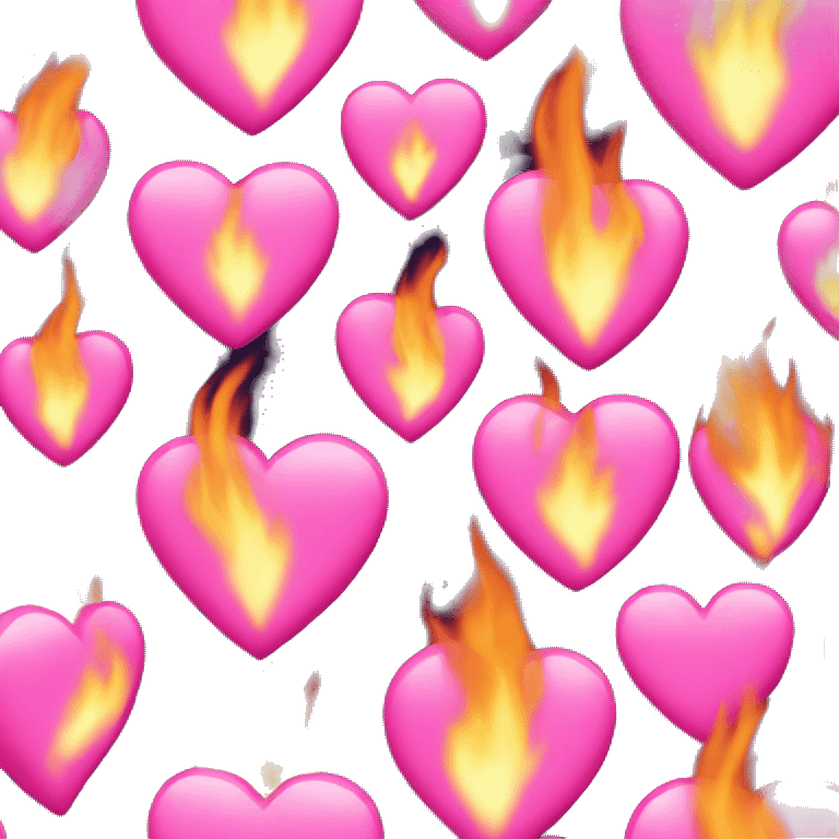 Pink heart flame  emoji