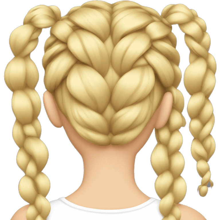 Back of blonde girls head with braid emoji