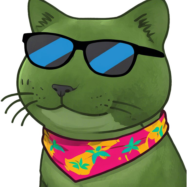 Cat with sunglasses emoji