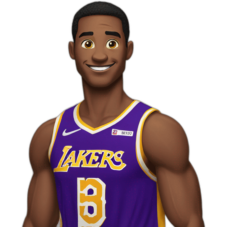 spiderman wearing lakers jersey emoji