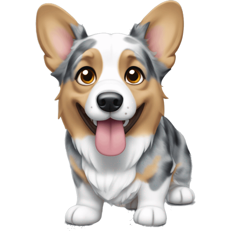 Blue Merle welsh corgi emoji