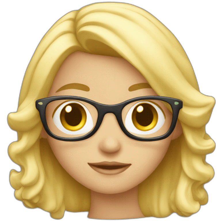 Blonde girl photographer emoji