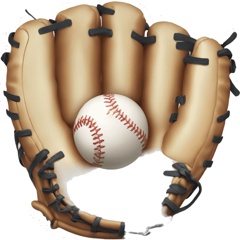 baseball glove with beer glass emoji