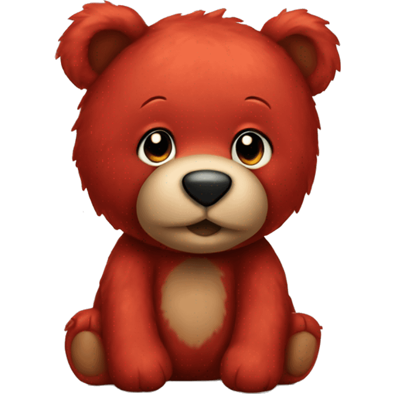 Red teddy bear emoji