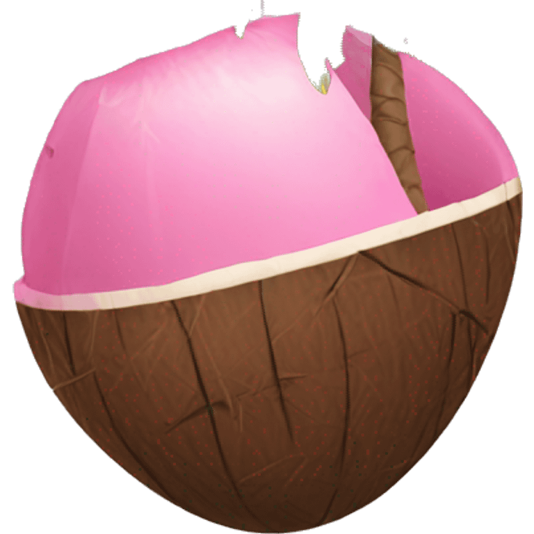 Pink coconut emoji