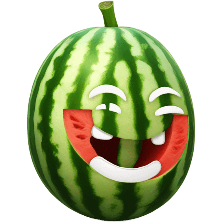 watermelon smiling emoji