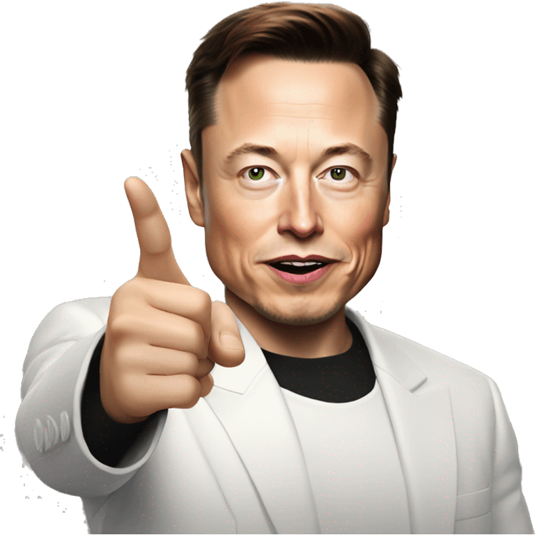 elon musk pointing index finger at me emoji