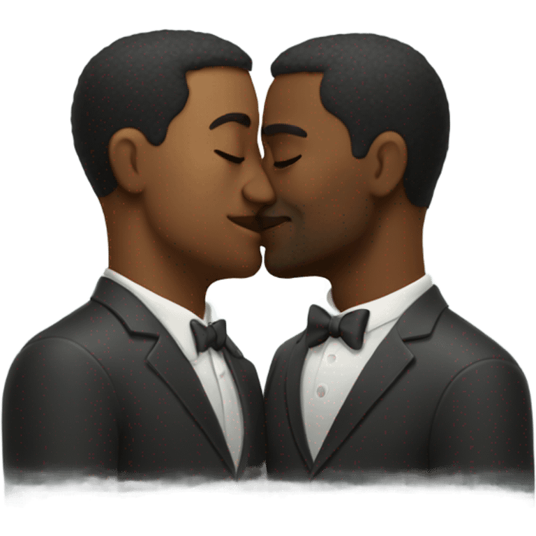 two guys kissing emoji