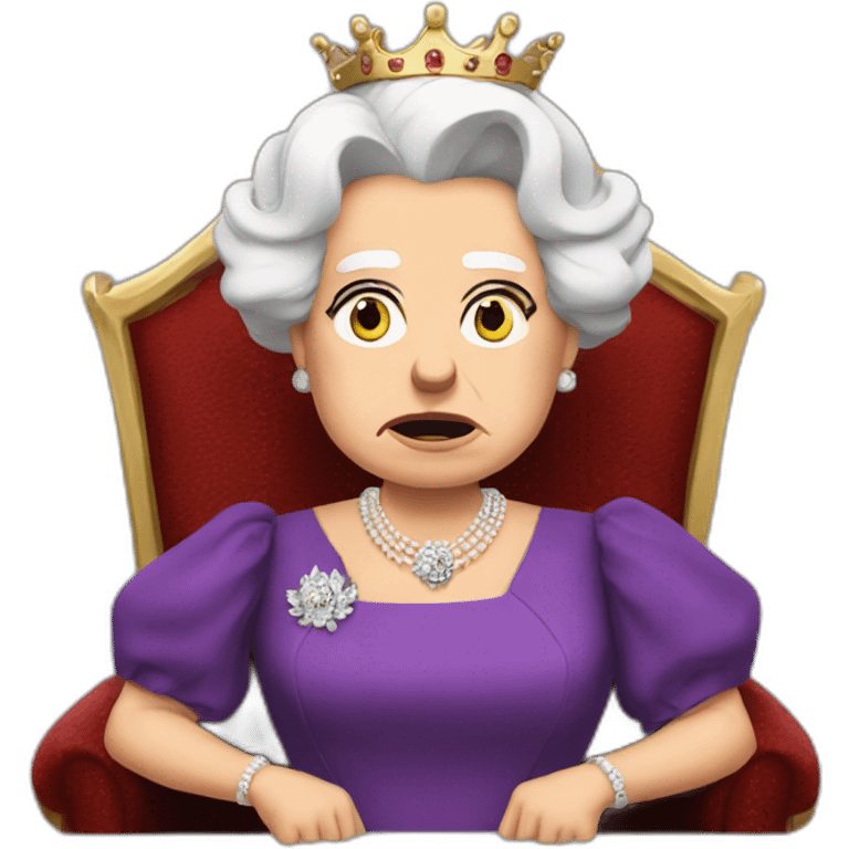 Queen Elizabeth II angry with you emoji