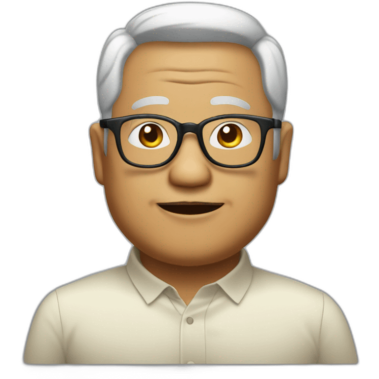 old malay fat man tv host with glasses emoji