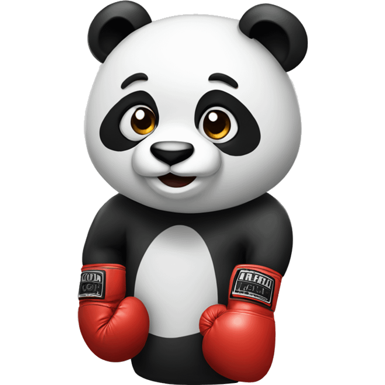 A panda with boxing gloves emoji