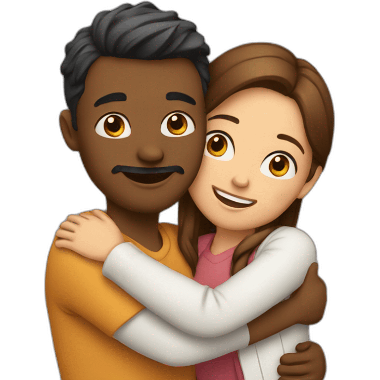 Couple hugging each other emoji