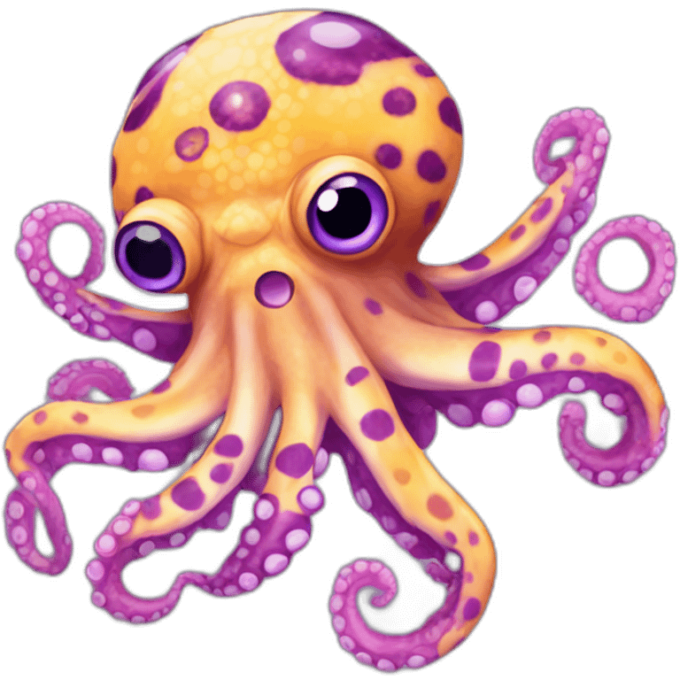 Purple ringed octopus emoji